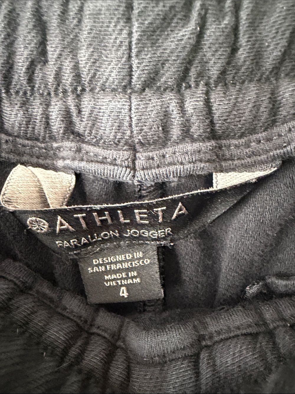 Athleta Black Fallaron Drawstring Joggers Sz 4 - Picture 2 of 5